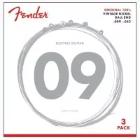 Fender Original 150's 009-.042 Pure Nickel Guitar Strings - 3 Pack
