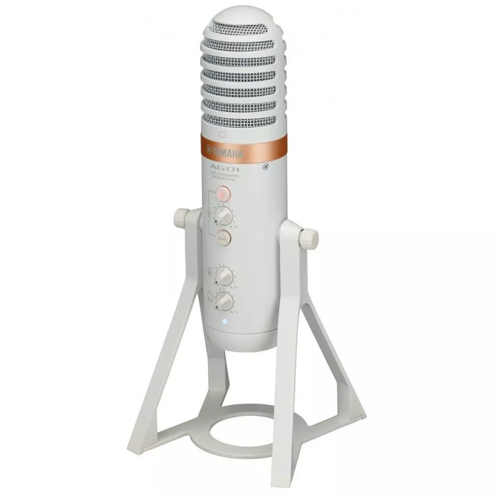 Yamaha AG01 Live Streaming USB Microphone (White)