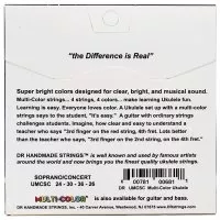 DR STRINGS MULTI-COLOR UKULELE SOPRANO/CONCERT