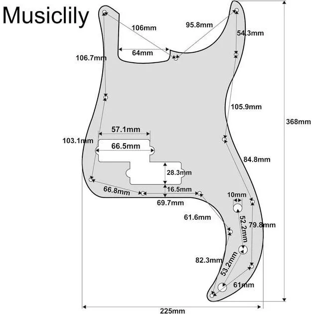 Fender Pickguard For Standard Precision Bass 13-hole Modern-Style White Pearl Fender Pickguard For Standard Precision Bass 13-hole Modern-Style White Pearl