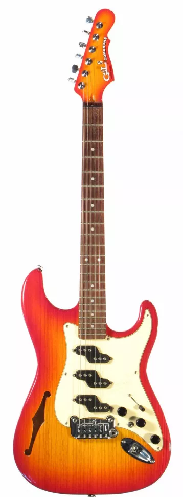 G&L COMANCHE Semi-Hollow (Cherryburst. 3-ply Creme