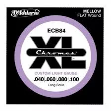 D'Addario ECB84 XL Chromes Flat Wound Bass Custom Light (40-100) D'Addario ECB84 XL Chromes Flat Wound Bass Custom Light (40-100)