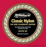 D'Addario EJ27N 3/4 Nylon Student Classiсs (Normal Tension)