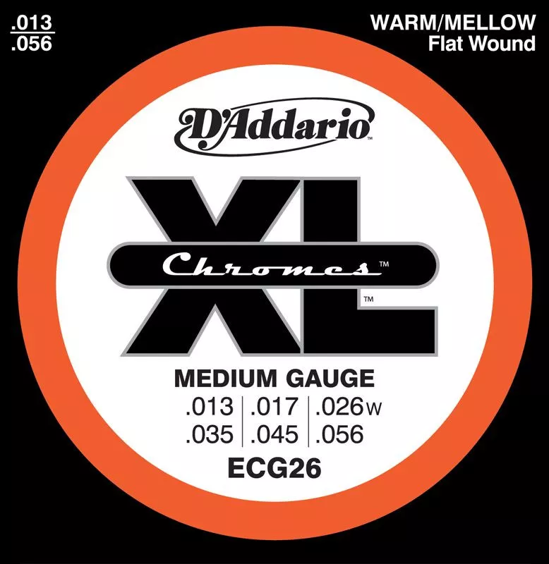 D'Addario ECG26 Steel XL Chromes Flat Wound Medium (13-56)