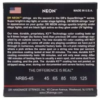 DR Strings Neon Red Bass - Medium 5 String (45-125)