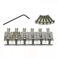 Graph Tech PG-8001-0C STRING SAVER CLASSICS STRAT&amp; TELE STYLE OFFSET CHROME (6 PCS)