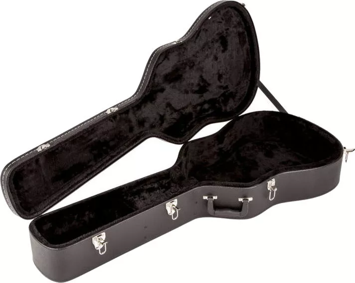 Fender DREADNOUGHT ACOUSTIC GUITAR CASE BLACK FLAT TOP Fender DREADNOUGHT ACOUSTIC GUITAR CASE BLACK FLAT TOP