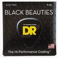 DR STRINGS BLACK BEAUTIES ELECTRIC - LIGHT HEAVY (9-46)