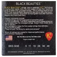 DR STRINGS BLACK BEAUTIES ELECTRIC - LIGHT HEAVY (9-46)