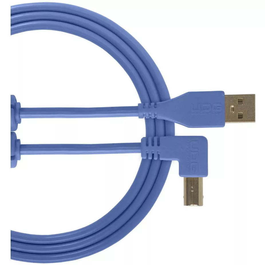 UDG Ultimate Audio Cable USB 2.0 A-B Blue Angled 1m