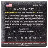 DR STRINGS BLACK BEAUTIES BASS 5-STRING - MEDIUM (45-130)