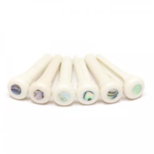 Graph Tech TUSQ Bridge Pins 4mm White / Paua Dot (6 Pcs) Graph Tech TUSQ Bridge Pins 4mm White / Paua Dot (6 Pcs)