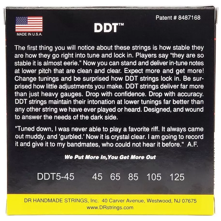 DR STRINGS DDT DROP DOWN TUNING BASS 5-STRING - MEDIUM (45-125)