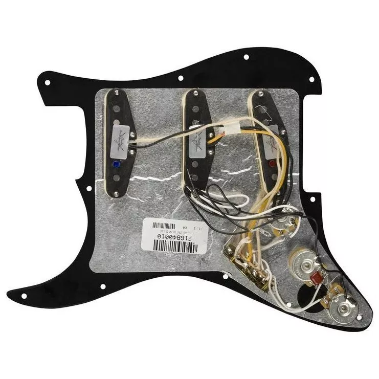 Fender Pre-Wired Strat Pickguard Custom Shop Fat 50's SSS Black Fender Pre-Wired Strat Pickguard Custom Shop Fat 50's SSS Black