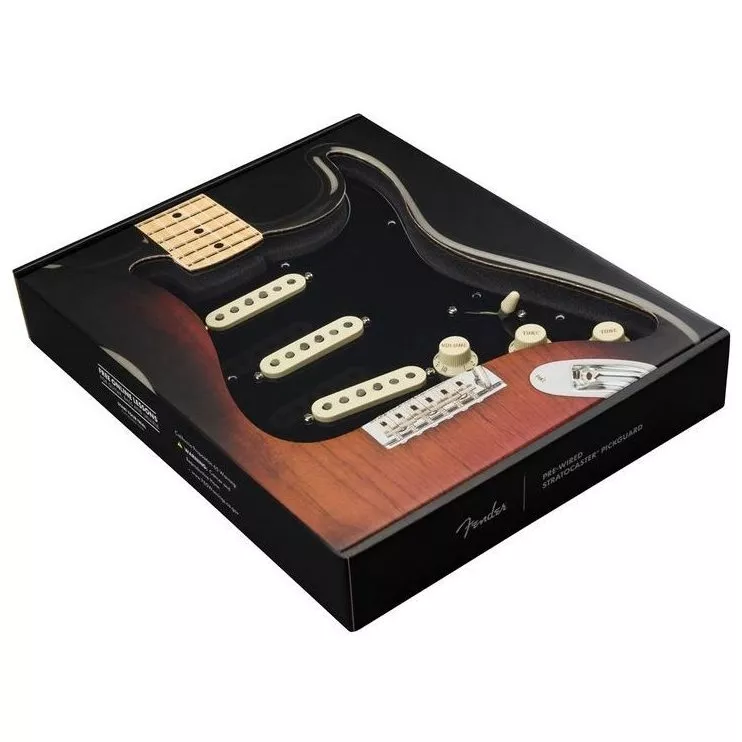 Fender Pre-Wired Strat Pickguard Custom Shop Fat 50's SSS Black Fender Pre-Wired Strat Pickguard Custom Shop Fat 50's SSS Black