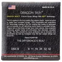 DR STRINGS DRAGON SKIN ELECTRIC - LIGHT (9-42)