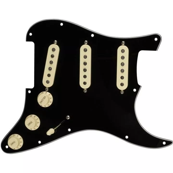 Fender Pre-Wired Strat Pickguard Original '57/'62 SSS Black