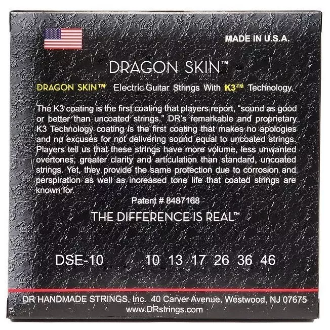 DR STRINGS DRAGON SKIN ELECTRIC - MEDIUM (10-46)
