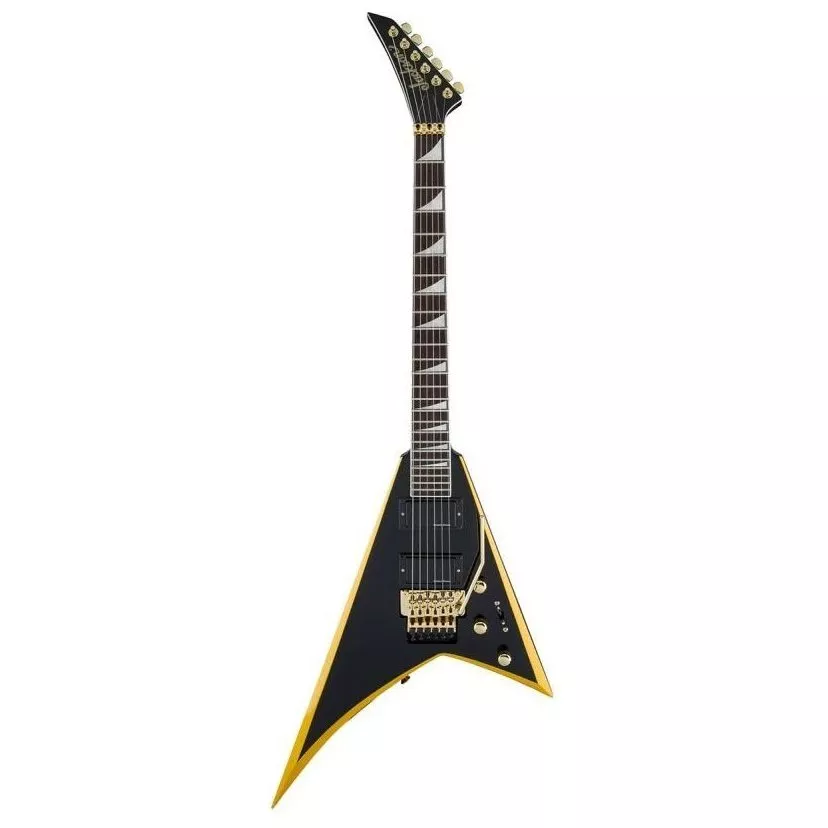 Jackson X SERIES RHOADS RRX24 BLACK WITH YELLOW BEVELS