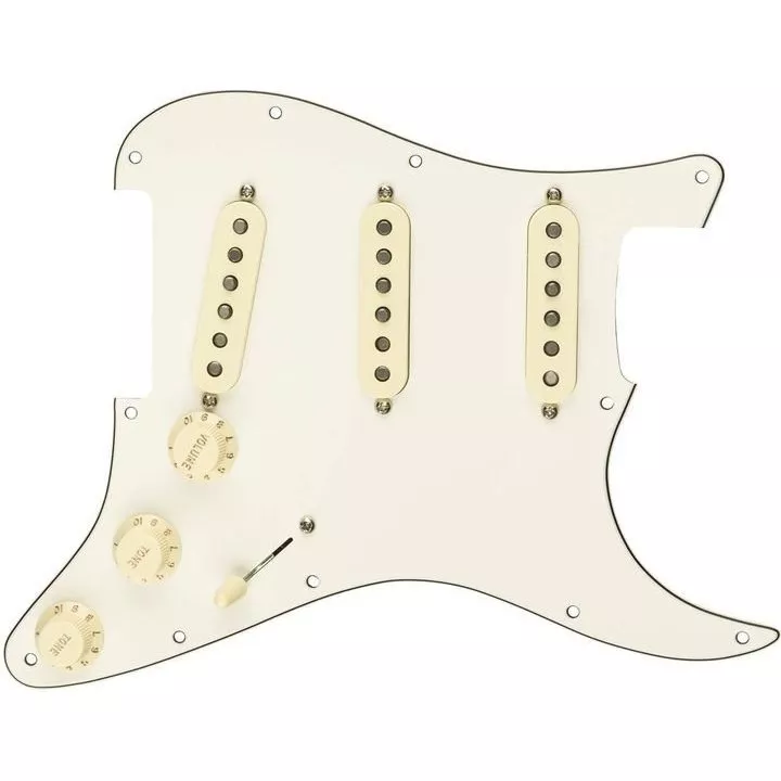 Fender Pre-Wired Strat Pickguard Original '57/'62 SSS Parchent