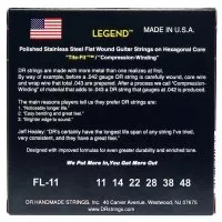 DR STRINGS LEGEND FLATWOUND ELECTRIC - MEDIUM LIGHT (11-48)