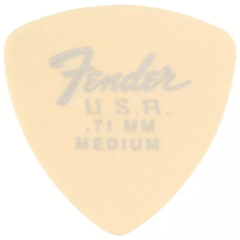 Fender 346 Shape Dura-Tone 0.71 Delrin Picks Olympic White 12 Pack