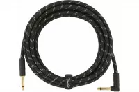 Fender CABLE DELUXE SERIES 15' ANGLED BLACK TWEED