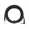 Fender CABLE DELUXE SERIES 15' ANGLED BLACK TWEED