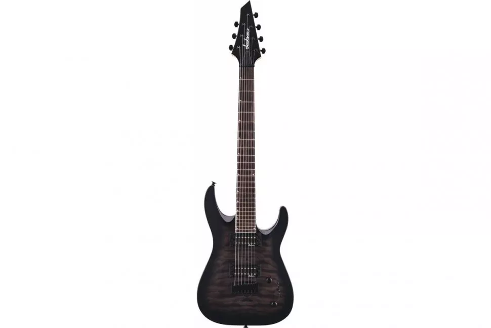 Jackson JS22Q-7 DKA DINKY ARCH TOP HT TRANSPARENT BLACK BURST