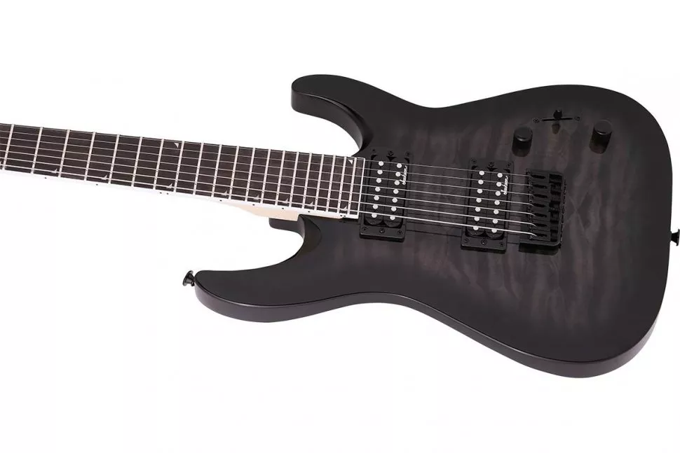 Jackson JS22Q-7 DKA DINKY ARCH TOP HT TRANSPARENT BLACK BURST