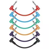 Donner Music 6 Inch Guitar Patch Cable Colored cable 6-Pack