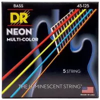 DR STRINGS NEON MULTI-COLOR BASS - MEDIUM - 5 STRING (45-125)