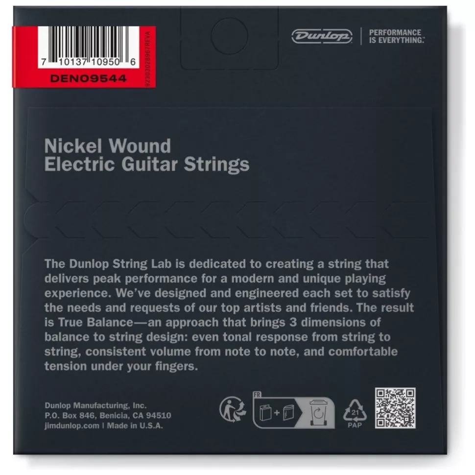 Dunlop DEN09544 Nickel Wound Electric Guitar Strings 9.5-44