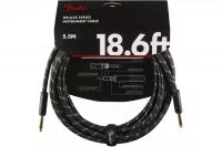 Fender CABLE DELUXE SERIES 18.6' ANGLED BLACK TWEED