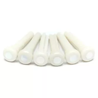 Graph Tech PP-1044-00 TUSQ Bridge Pins 4mm White / Mother-of-Pearl Dot (6 Pcs)