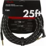 Fender CABLE DELUXE SERIES 25' ANGLED BLACK TWEED