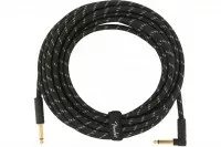Fender CABLE DELUXE SERIES 25' ANGLED BLACK TWEED