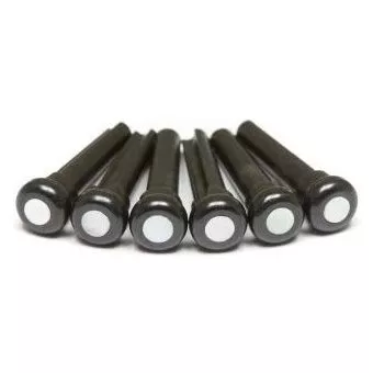 Graph Tech PP-2044-00 TUSQ Bridge Pins 4mm Black / Mother-of-Pearl (6 Pcs)