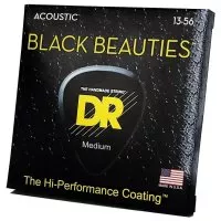 DR STRINGS BLACK BEAUTIES ACOUSTIC - MEDIUM (13-56)
