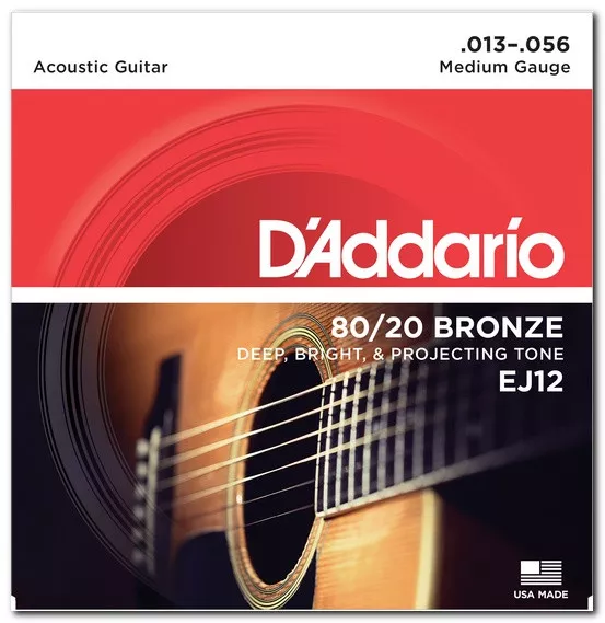 D'Addario EJ12 80/20 Bronze Medium (13-56) D'Addario EJ12 80/20 Bronze Medium (13-56)