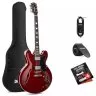 Donner Music DJP-1000 Semi-Hollow Electric Guitar Cherry