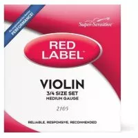 D'Addario Super Sensitive 2105 Red Label Violin String Set - 3/4 Size