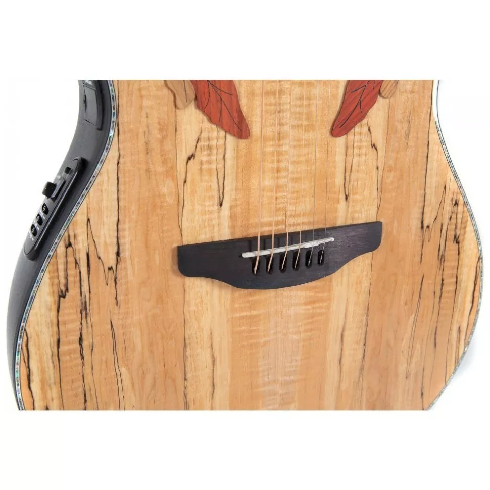 Ovation Celebrity Elite Plus CE44P Mid Cutaway Natural Spalted Maple