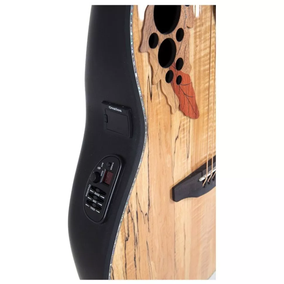 Ovation Celebrity Elite Plus CE44P Mid Cutaway Natural Spalted Maple