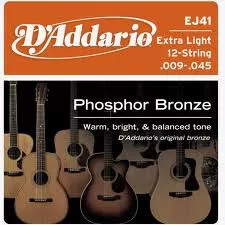 D'Addario EJ41 Phosphor Bronze Extra Light 12-String (9-45) D'Addario EJ41 Phosphor Bronze Extra Light 12-String (9-45)