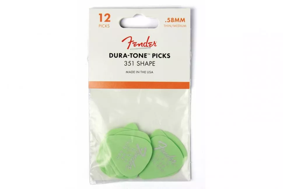 Fender 351 DURA-TONE .58 12-PACK SURF GREEN
