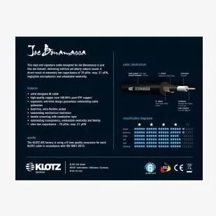 Klotz Joe Bonamassa Guitar Cable Angled 6m