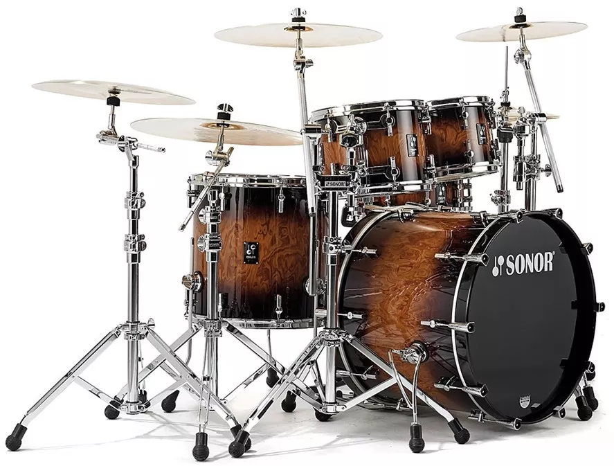 Sonor PL12 Stage 3 Shells NM 13087 Walnut Brown Burst Sonor PL12 Stage 3 Shells NM 13087 Walnut Brown Burst