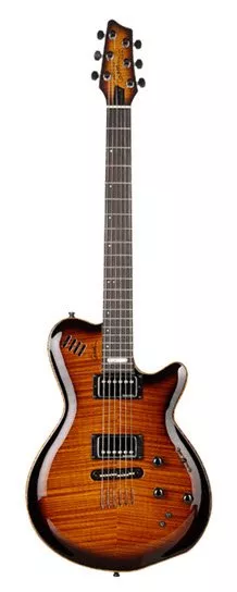 Godin LGX-SA(S) Cognac Burst Flame AAA with Bag