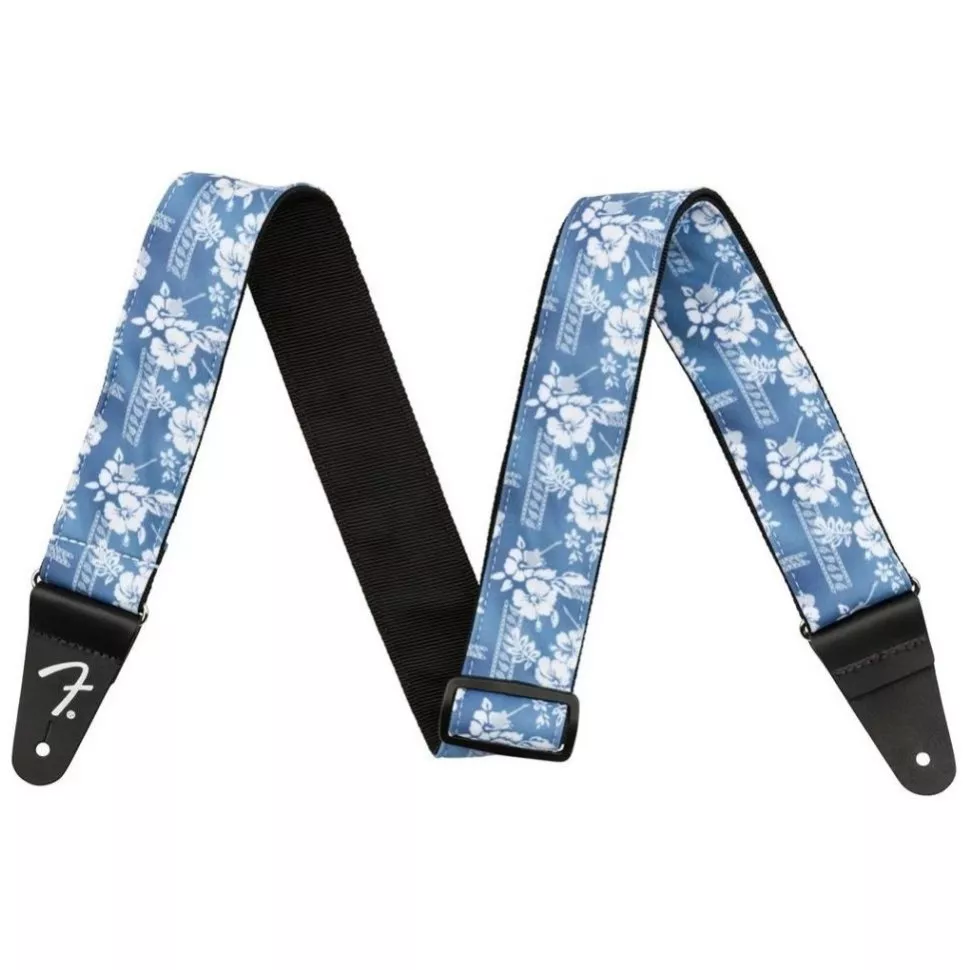 Fender Strap 2" Hawaiian Straps Blue Floral Fender Strap 2" Hawaiian Straps Blue Floral